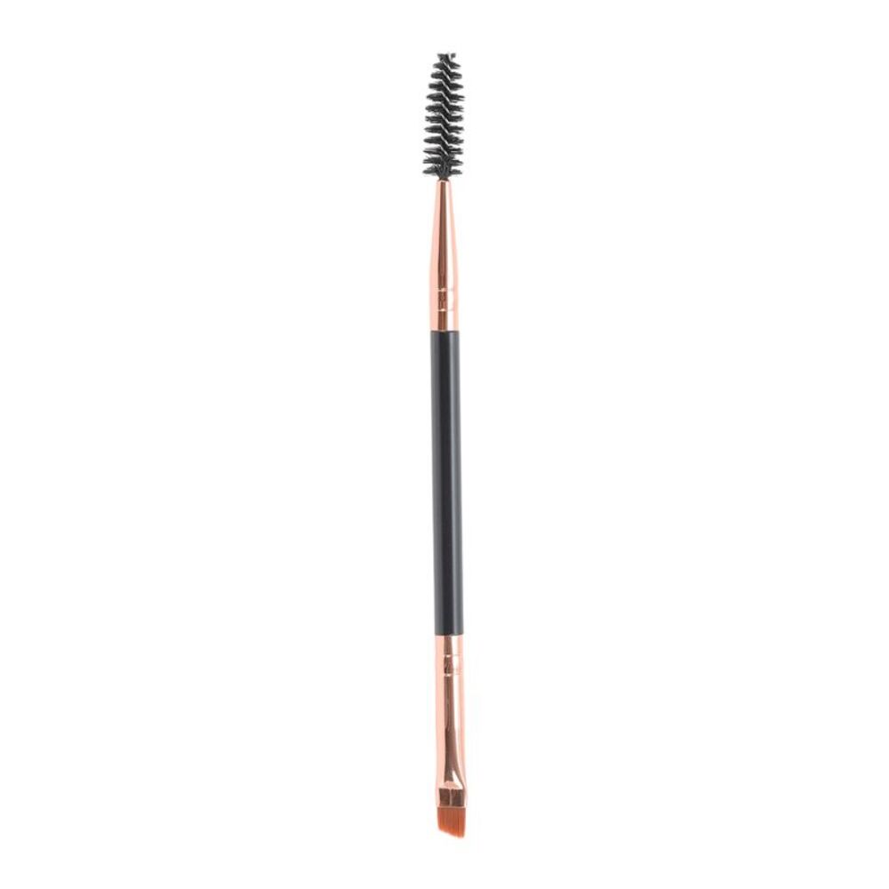 Durable Double Head Eyebrow Brush Rose Gold Tone Black